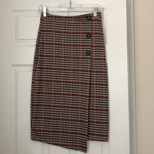 Pull&Bear Checkered Pencil Skirt